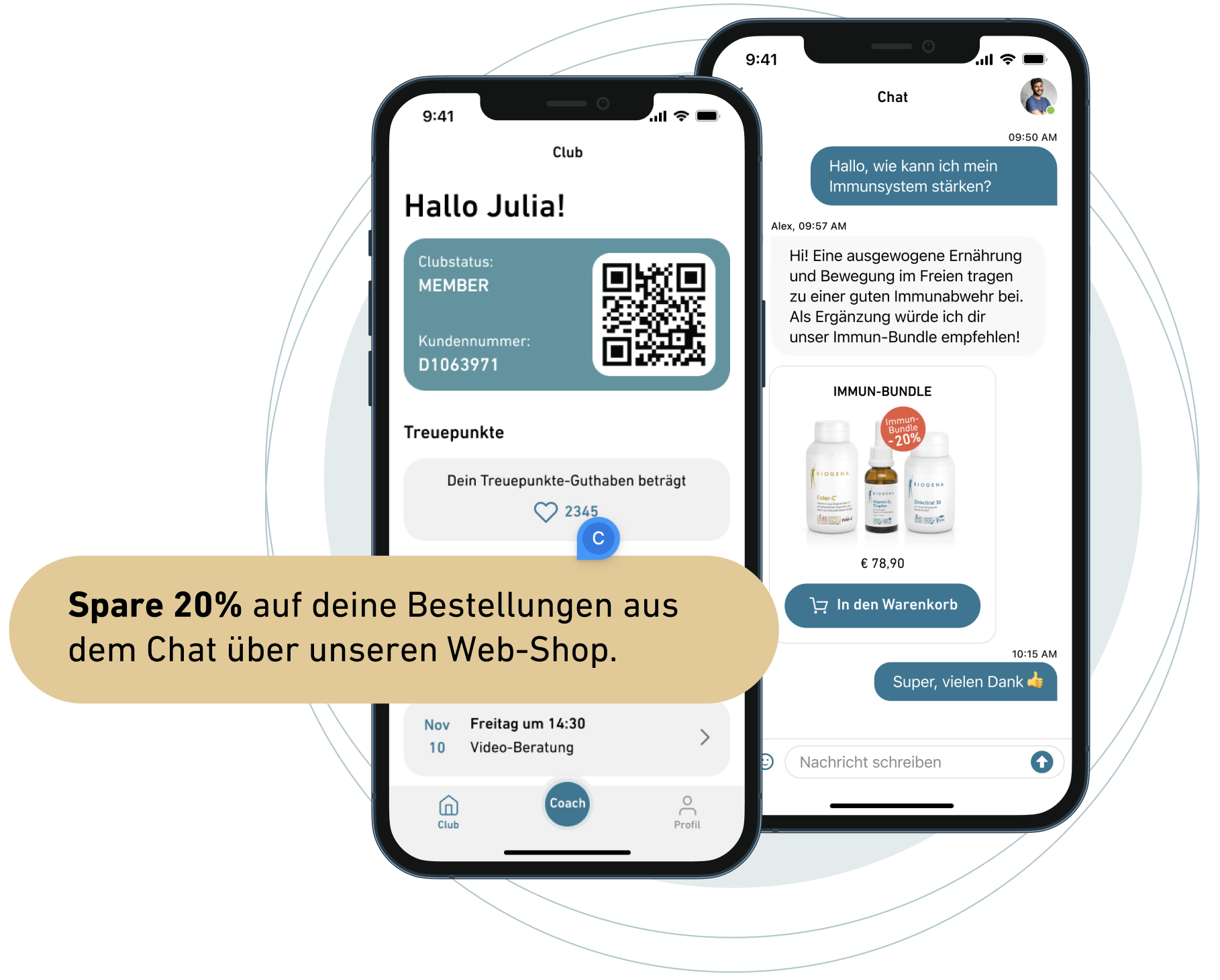 Spare 20% auf deine Bestellung aus dem Chat über unseren Web-Shop